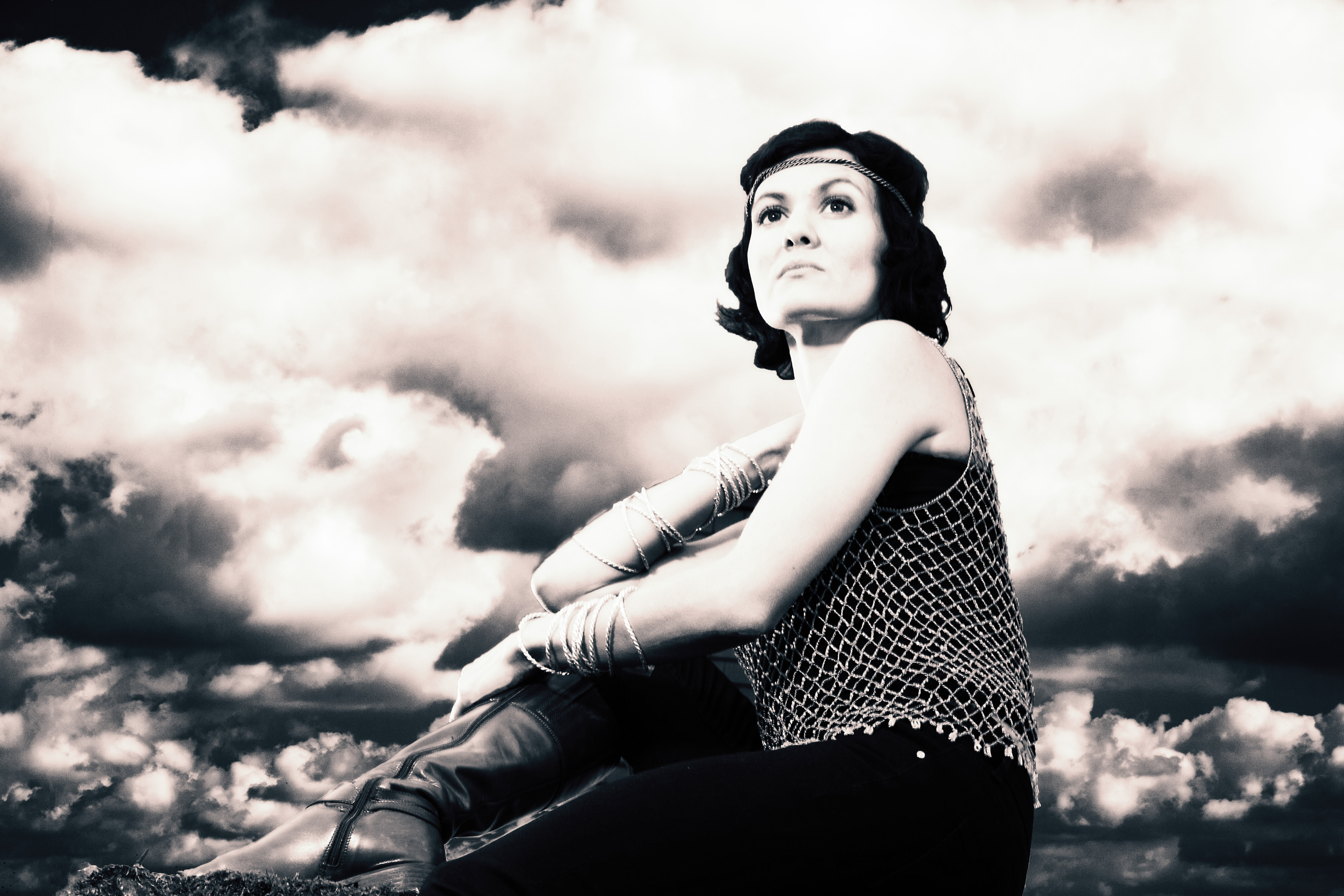 Künstlerische Portraitfotografie blitz-licht Laurette Scheible